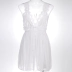 Chemise de nuit en dentelle florale – multi-teintes