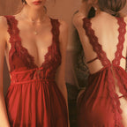 Chemise de nuit en dentelle florale – multi-teintes