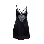 Chemise de nuit sexy en dentelle transparente