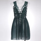 Chemise de nuit en dentelle florale – multi-teintes