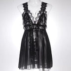 Chemise de nuit en dentelle florale – multi-teintes