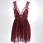 Chemise de nuit en dentelle florale – multi-teintes