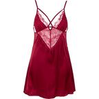 Chemise de nuit sexy en dentelle transparente